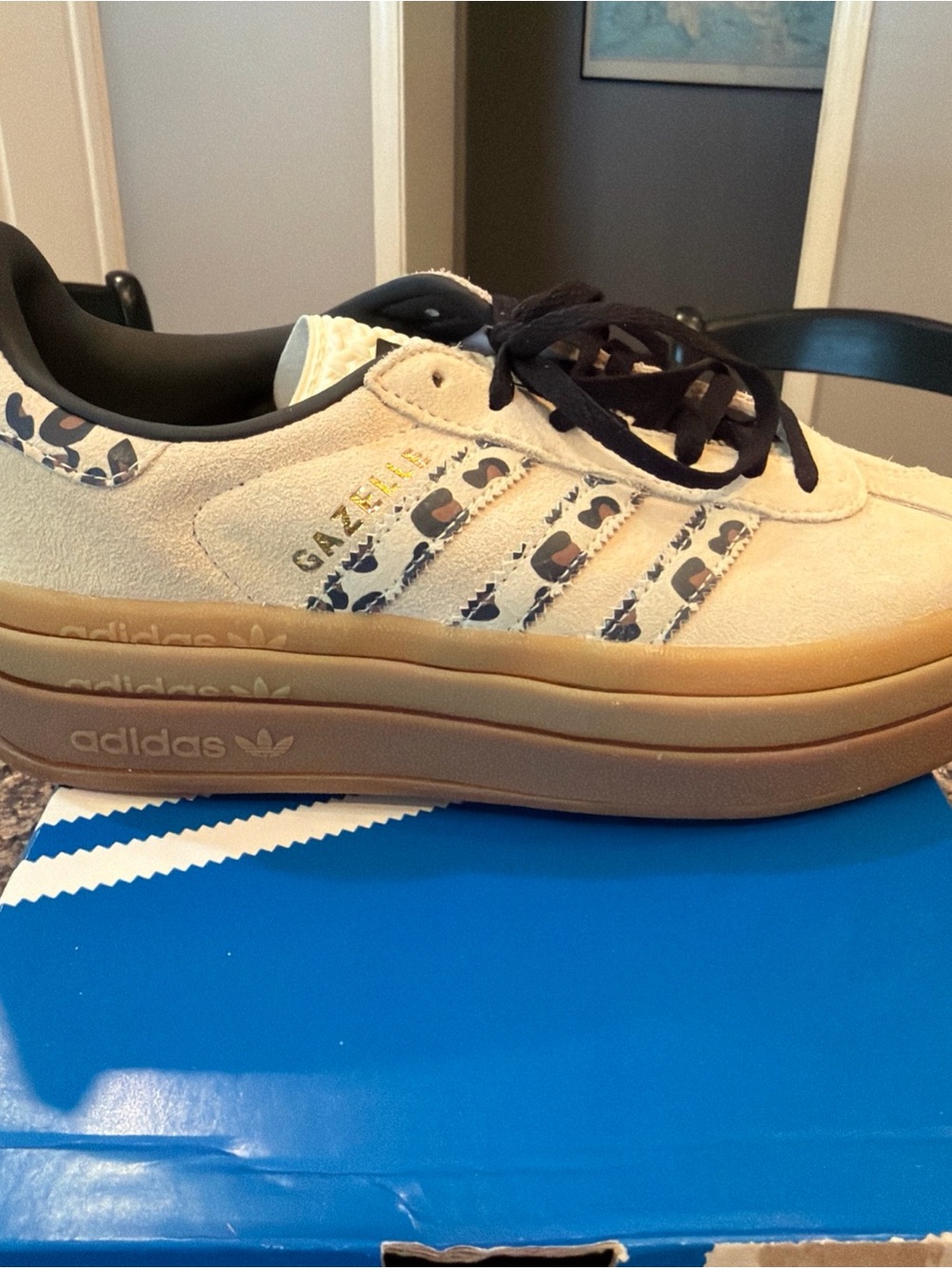 Adidas Gazelle Bold Women’s Size 5 Animal Print - Picture 4 of 5